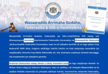 Wasaaradda Arrimaha Gudaha XFS oo soo dhoweysay ansixinta dastuurka dalka