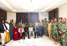 Guddoomiye Aadan Madoobe oo la kulmay saraakiishii fulisay hawlgalkii wadada Muqdisho-Baydhabo