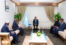 Ra’iisal Wasaaraha XFS Mudane Xamsa Cabdi Barre ayaa Xafiiskiisa ku qaabilay Danjiraha Dowladda Kenya ee u fadhiya Dalka Soomaaliya