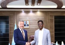 Wasiirka amniga oo qaabilay danjiraha Switzerland