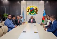 Munaasabad lagu dhaarinayay Wasiirka cusub ee Wasaaradda Beeraha Koonfur Galbeed oo ka dhacday Magaalada Baydhabo