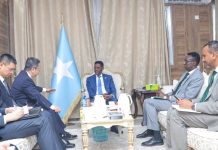 Wasiirka Amniga Gudaha XFS oo la kulmay Danjiraha Dowladda Shiinaha u fadhiya Dalka Soomaaliya