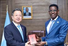 Wasiirka amniga gudaha oo qaabilay Danjiraha Shiinaha