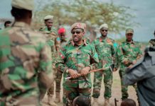 Taliyaha Ciidanka Xoogga Soomaaliyeed oo booqday fariisimaha CXD ay ku leeyihiin Magaalada Waajid ee Gobolka Bakool