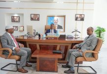 Wasiirka Arimaha Dibadda Soomaaliya oo booqday Safaaradda Soomaaliya ee Dalka Cumaan