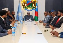 Kulanka ka dhacay Magaalada Baydhabo oo Guddoomiye Sheekh Aadan Madoobe uu Shir-guddoomiyey