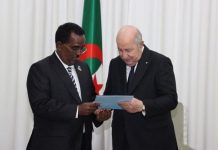 Madaxwaynaha Algeria oo qaabilay wasiirka Arrimaha Gudaha Soomaaliya