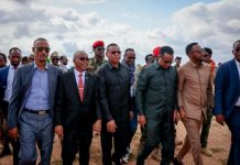 Wafdi uu hoggaaminayo Hoggaamiyaha Koonfur Galbeed oo gaaray Degmada Diinsoor ee Gobolka Baay