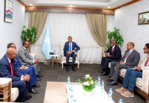 Ra’iisal Wasaare Xamsa Cabdi Barre oo kulan la yeeshay Safiirka cusub ee Dowladda Jabuuti