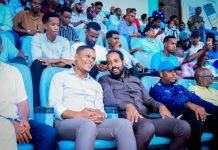 Wasiirro ka tirsan XFS oo u daawasho tagay horyaalka Soomaaliya oo koraya