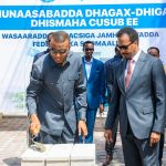 Ra’iisul Wasaaraha XFS Mudane Xamsa Cabdi Bare oo dhagax-dhigay Dib-u-dhiska Wasaaradda Ganacsiga iyo Warshadaha Soomaaliya