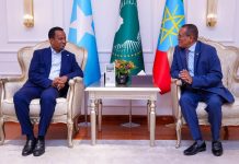 Wasiirka Arrimaha Dibadda Soomaaliya oo gaaray Addis Ababa