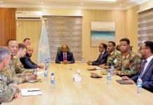 Madaxweyne Xasan Sheekh oo la kulmay taliyaha Ciidanka Maraykanka ee AFRICOM