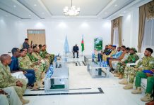 Hoggaamiyaha Dowladda Koonfur Galbeed Soomaaliya oo Guddoomiyey Shirka Amniga Maamulkaasi
