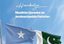 Soomaaliya oo Hambalyo u dirtay shacabka iyo dowladda Pakistaan