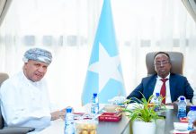Wasiirka Beeraha XFS oo qaabilay Safiirka Cumaan ee Soomaaliya