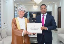 Wasiirka Arrimaha Dibadda oo ka Guddoomay Nuqulka Warqadaha Aqoonsiga Safiirka Cusub ee Dalka Cumaan