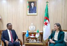 Danjiraha Soomaaliya ee dalka Algeria oo kulan la qaatay guddoomiyaha Baarlamanka dalkaas